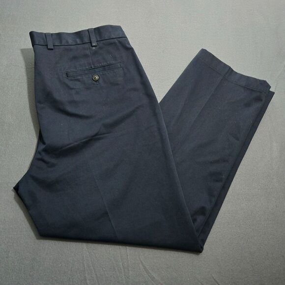 Brooks Brothers Men 40X31(30.5) Navy Advantage Chino Clark Straight Leg Pants - Picture 2 of 13